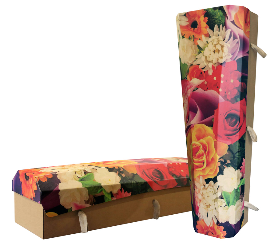 Flower Eco Cardboard Casket